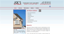 Desktop Screenshot of joesguttering.com