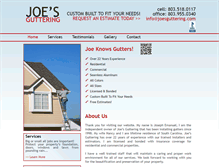 Tablet Screenshot of joesguttering.com